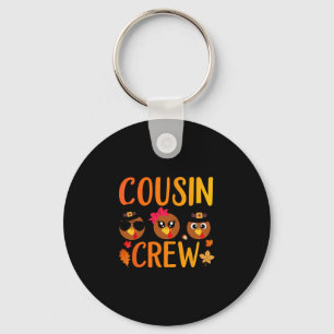 Cousin Crew Thanksgiving Kids Family Matching Turk Key Ring