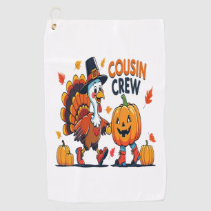 Cousin Crew Thanksgiving Pumpkin Golf Towel