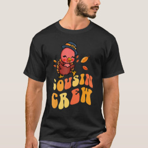 Cousin Crew Turkey Family Matching Happy Thanksgiv T-Shirt