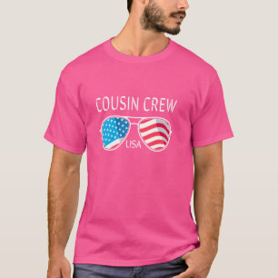 Cousin Crew USA American Flag Sunglasses T-Shirt