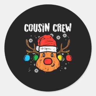 Cousin Crew Xmas Pjs Matching Christmas Pajamas Fo Classic Round Sticker