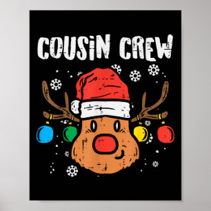 Cousin Crew Xmas Pjs Matching Christmas Pajamas Fo Poster