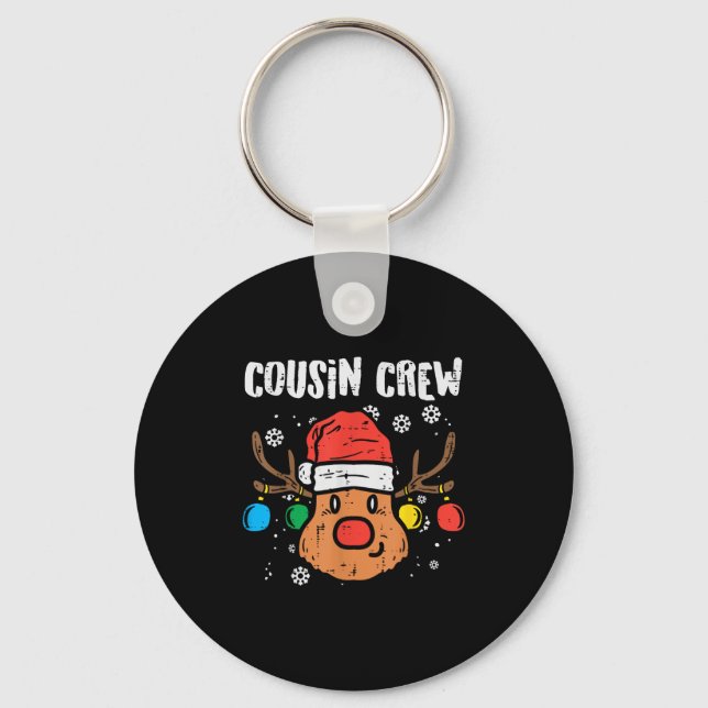 Cousin Crew Xmas Pjs Matching Christmas Pyjamas Fo Key Ring (Front)