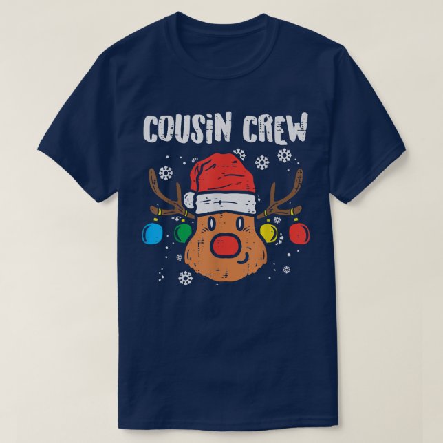 Cousin Crew Xmas PJs Matching Christmas Pyjamas Fo T-Shirt (Design Front)