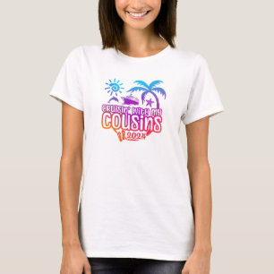 Cousin Cruise 2024 with Cruise Ship and Flip Flops T-Shirt