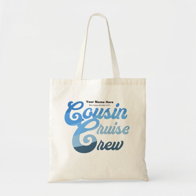 Cousin Cruise Crew Tote Bag (Front)