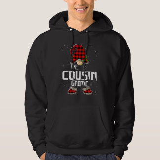 Cousin Gnome Buffalo Plaid Matching Family Christm Hoodie