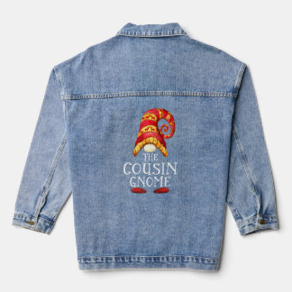Cousin Gnome Xmas Family Matching Group Christmas Denim Jacket