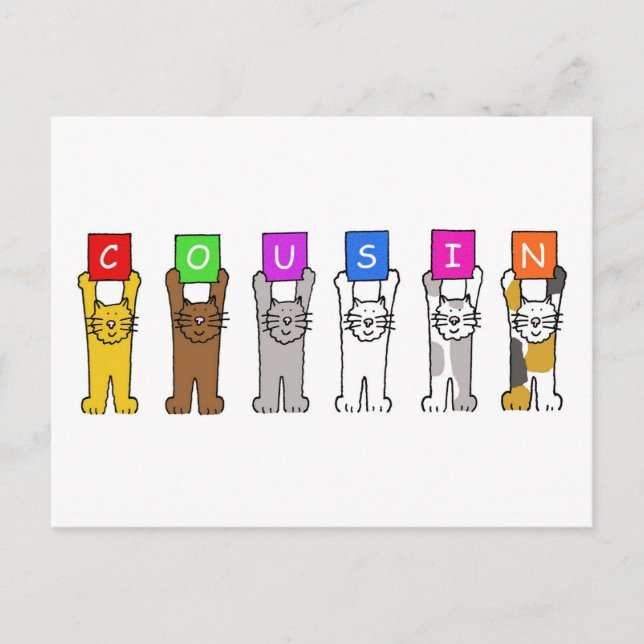 Cousin Happy Birthday or Blank for Own Message Postcard (Front)