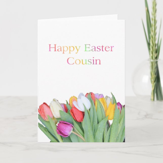 Cousin Happy Easter Holiday Card (Front)