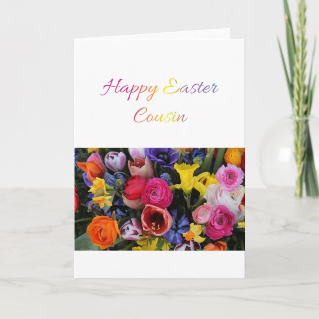 Cousin Happy Easter Holiday Card (Front)