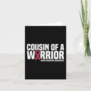 Cousin of a Warrior Brain Aneurysm Awareness Card