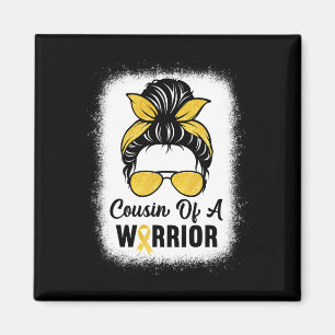 Cousin Of A Warrior Childhood Cancer Awareness Mes Magnet