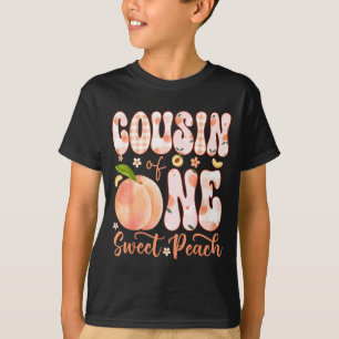 Cousin of one sweet peach 1st birthday girl party T-Shirt