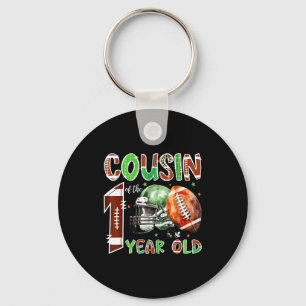 Cousin Of The 1 Year Old Football 1st Birthday Boy Key Ring