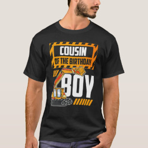 Cousin Of the Birthday Boy Construction Family Mat T-Shirt