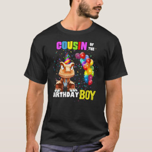 Cousin of the Birthday Boy Dinosaur Birthday T Rex T-Shirt