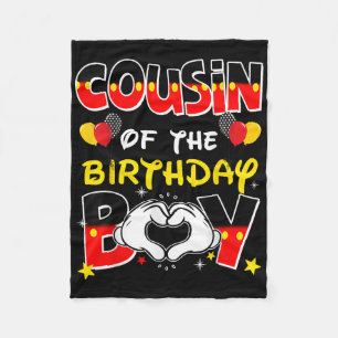Cousin Of The Birthday Boy Family Party Decor Matc Fleece Blanket
