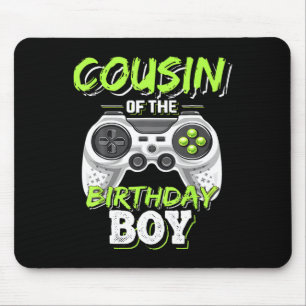 Cousin Of The Birthday Boy Matching Video Game Bir Mouse Pad