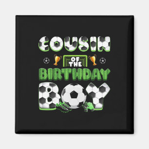 Cousin Of The Birthday Boy Soccer Group Family Mat Magnet