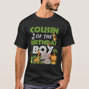 Cousin Of The Birthday Boy Zoo Theme Animal Party T-Shirt