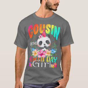 Cousin Of The Birthday Girl Panda Unicorn T-Shirt