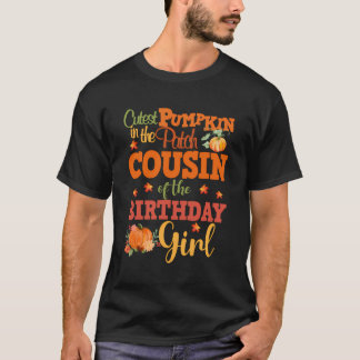 Cousin Of The Birthday Girl Shirt Fall Pumpkin Cou
