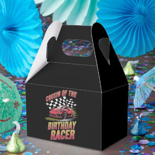 Cousin Of The Birthday Racer Racing Family Party  Favour Box
