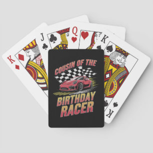 Cousin Of The Birthday Racer Racing Family Party  Playing Cards