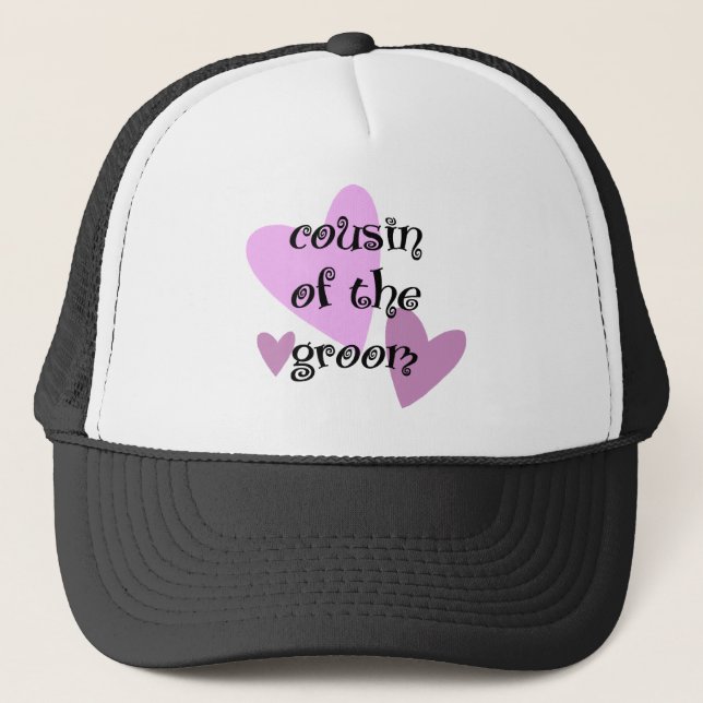 Cousin of the Groom Trucker Hat (Front)