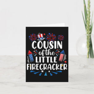 Cousin Of The Little Firecracker 4th Of July Birth Card