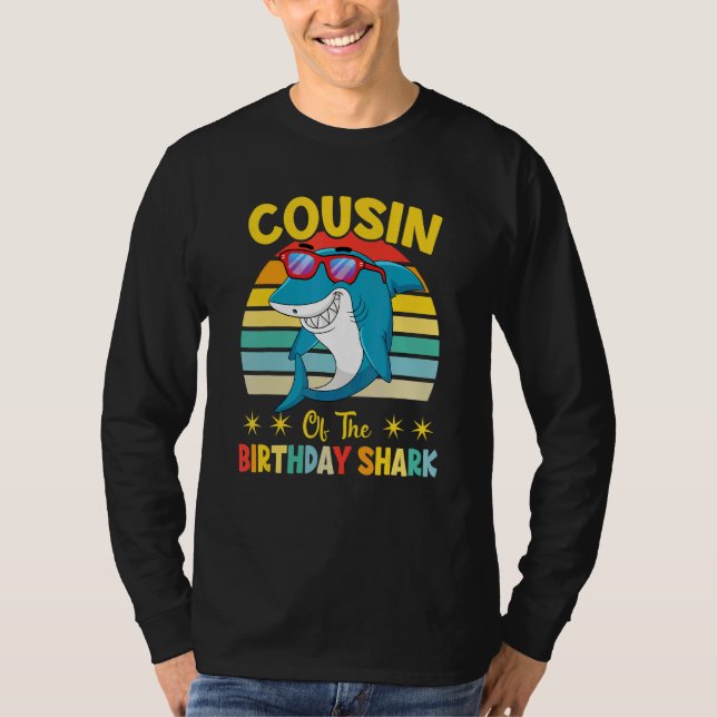 Cousin Of The Shark Birthday Family Matching Birth T-Shirt (Front)