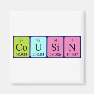 Cousin periodic table name magnet