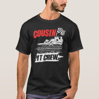 Cousin Pit Crew Car Racing Chequered Flag Racer Ma T-Shirt