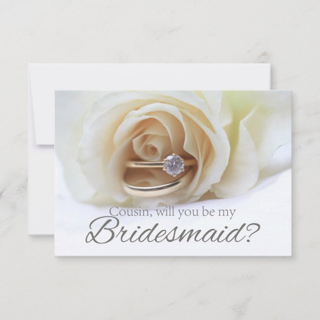 Cousin Please be Bridesmaid Invitation (Front)