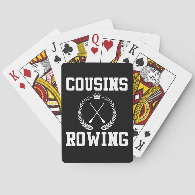 Cousin Rowing Pretty Summer Rowing Crew Playing Cards (Back)