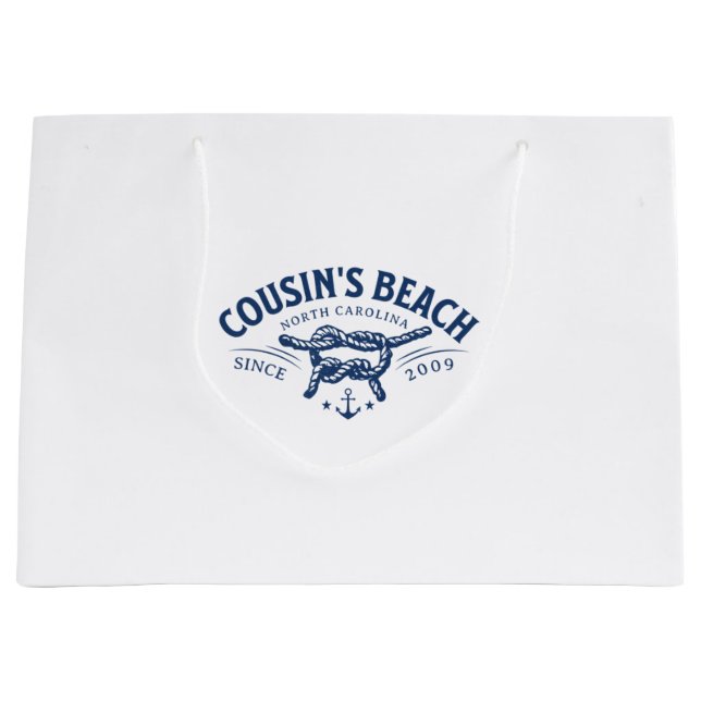 Cousin’s Beach NC The Summer I Turned Pretty  Large Gift Bag (Front)