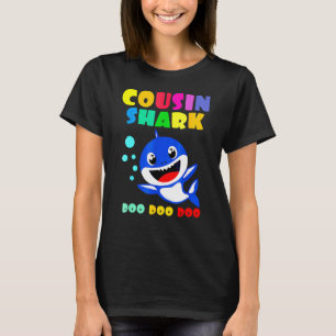 Cousin Shark Mummy Kids Family Mother's Day Shark T-Shirt