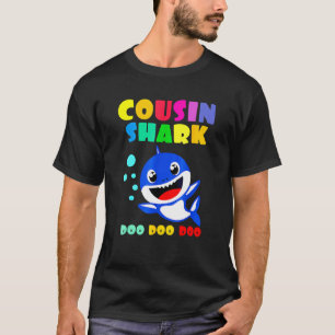 Cousin Shark Mummy Kids Family Mother's Day Shark T-Shirt