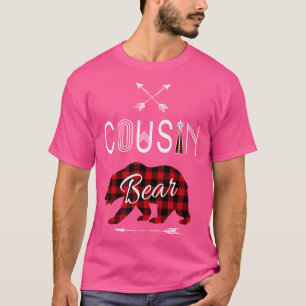 Cousin Shirt Buffalo Plaid Family Camping Bear Tee