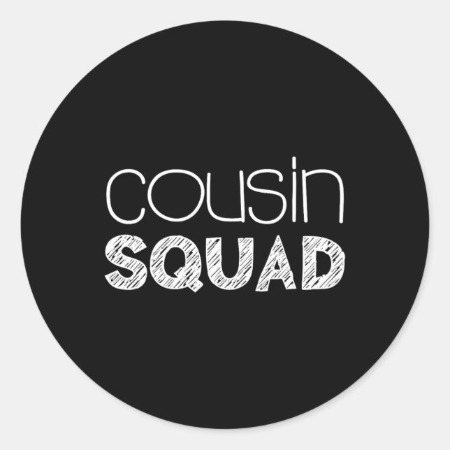 Cousin Squad Adults Kids Cousin Giving  Classic Round Sticker (Front)