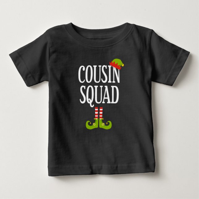 Cousin Squad: Funny Design Christmas Baby T-Shirt (Front)