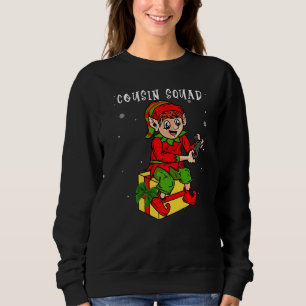 Cousin Squad Gamer Elf Pyjamas Xmas Gaming Christm Sweatshirt