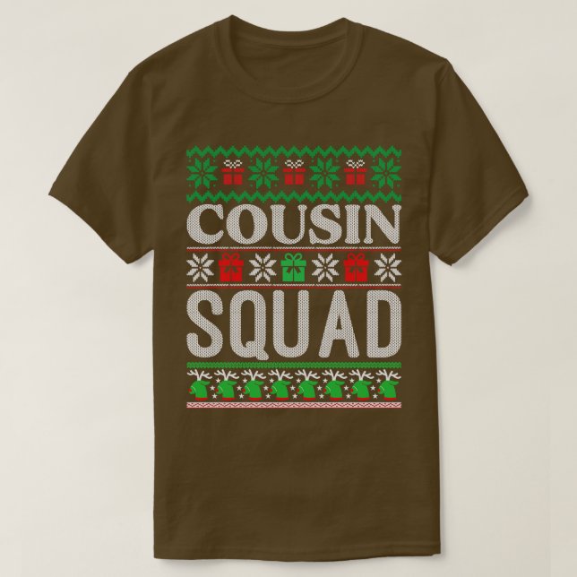 Cousin squad ugly christmas sweater (Design Front)