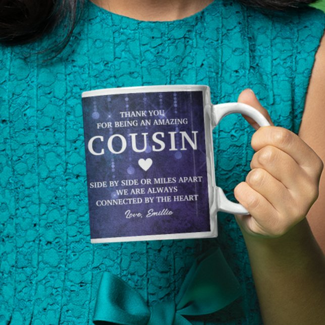 Cousin Thank You Heartfelt Message Personalised Coffee Mug (Cousin Thank You Heartfelt Message Personalized Coffee Mug
)