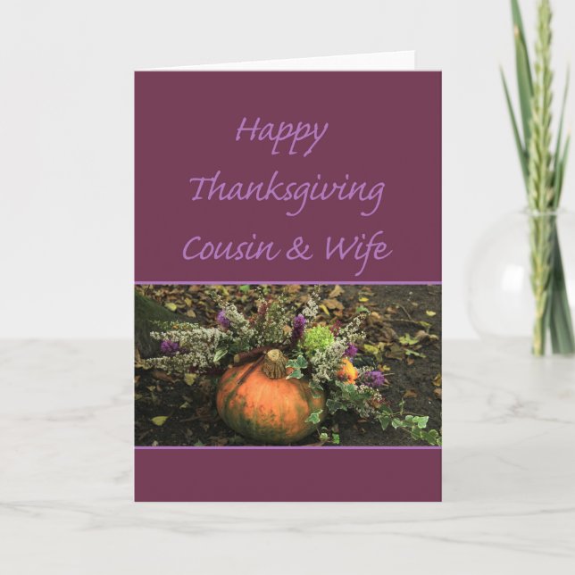 Cousin & wife  Thanksgiving Card (Front)