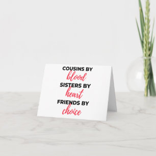 Cousins By Blood Sisters By Heart 2 Card
