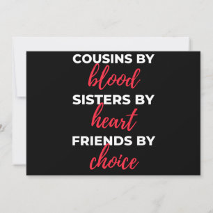 Cousins By Blood Sisters By Heart Holiday Card