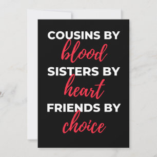 Cousins By Blood Sisters By Heart Thank You Card