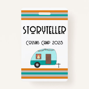 Cousins Camp Retro Camper ID Badge